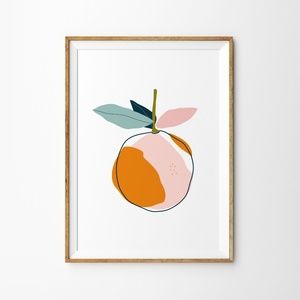 Abstract Orange Wall Art Print